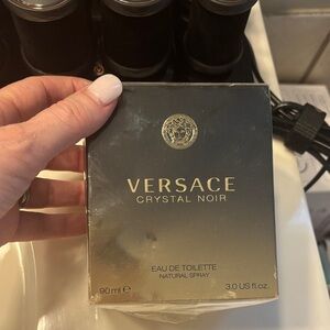 Versace Crystal Noir fragrance Black and Gold new in Packaging 3.0 oz 90ml